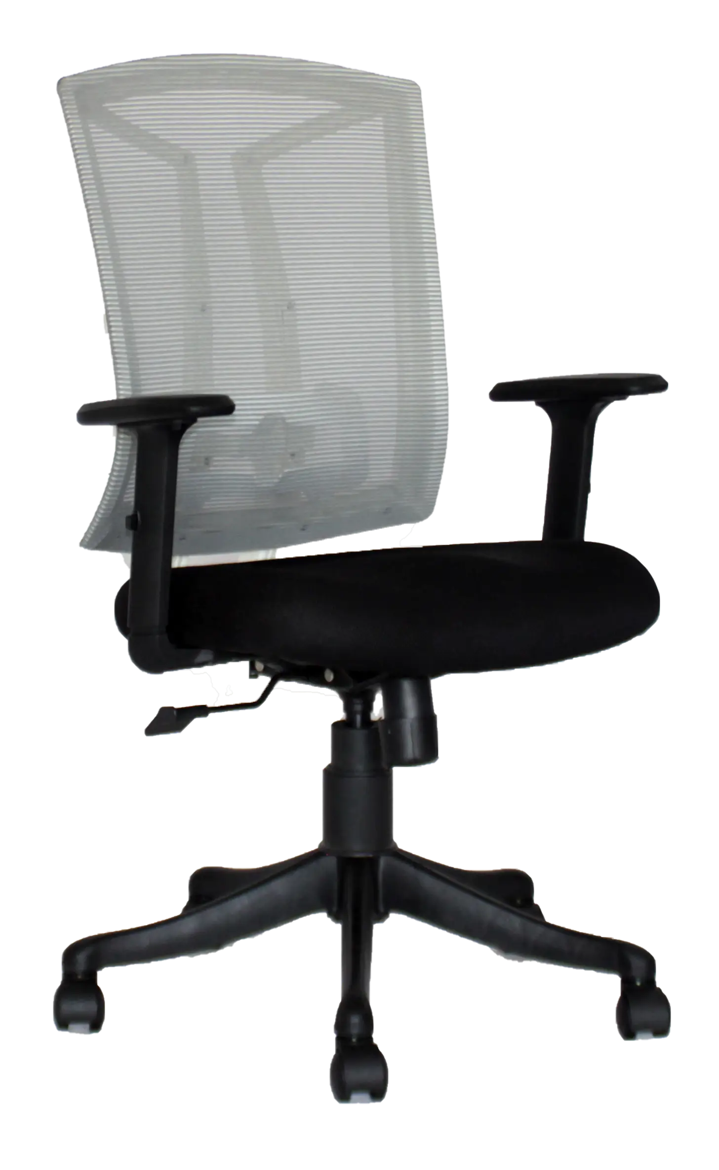 Management Chair - In Black And White color With Side View